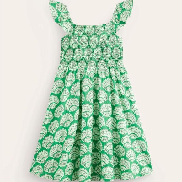 Boden Shirred Jersey Dress
Pea Green Seashells Youth NWT in packaging‎ - Picture 3 of 6